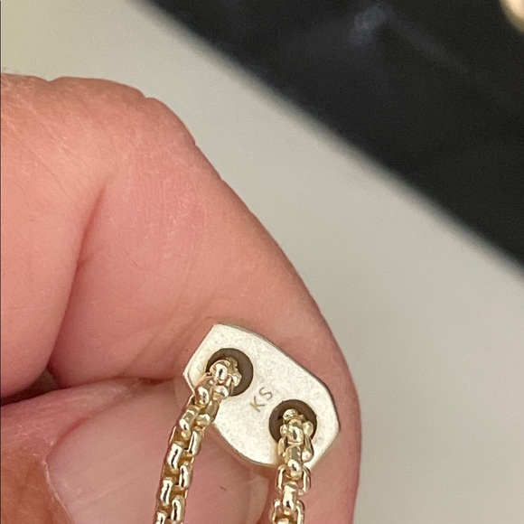 Kendra Scott bar earrings and matching slide bracelet pink/gold - Picture 5 of 5